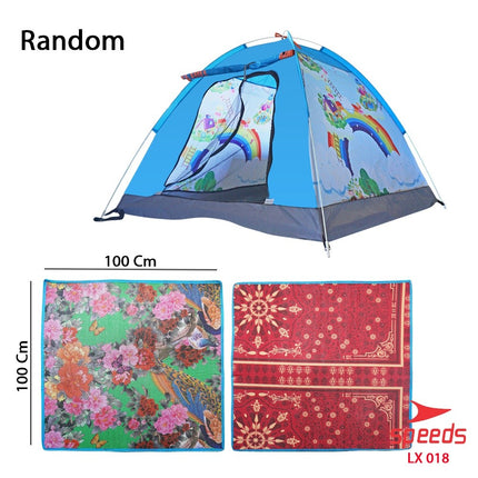 SPEEDS Tenda Anak Karakter Kartun Camping Outdoor Otomatis Anti Air LX 018-15