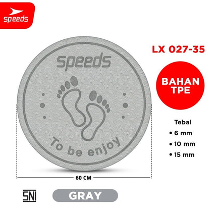 SPEEDS Matras Lompat Tali TPE Skipping Mat 6-10-15mm Lingkaran Olahraga Fitness Jumping Mat Empuk Anti Slip 027-35