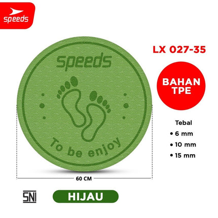 SPEEDS Matras Lompat Tali TPE Skipping Mat 6-10-15mm Lingkaran Olahraga Fitness Jumping Mat Empuk Anti Slip 027-35