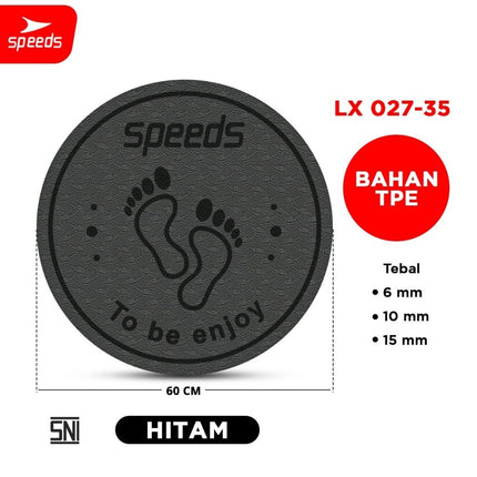 SPEEDS Matras Lompat Tali TPE Skipping Mat 6-10-15mm Lingkaran Olahraga Fitness Jumping Mat Empuk Anti Slip 027-35