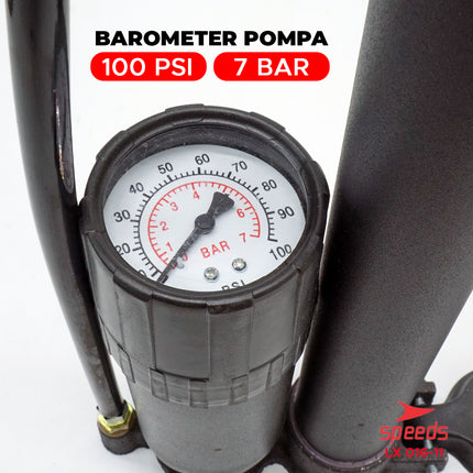 Pompa Angin Floor Pump Pompa Udara Portabel 100 psi 3 Nozzle Serbaguna 016-11
