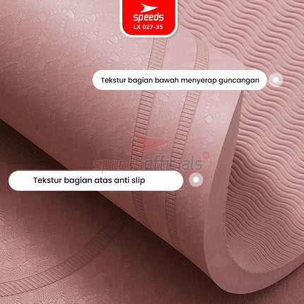 SPEEDS Matras Lompat Tali TPE Skipping Mat 6-10-15mm Lingkaran Olahraga Fitness Jumping Mat Empuk Anti Slip 027-35