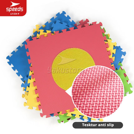SPEEDS Matras Evamat 30x30cm Matras Puzzle Karpet Puzzle Matras Alas Lantai Evamat Alas Lantai Soft Matras 034-9