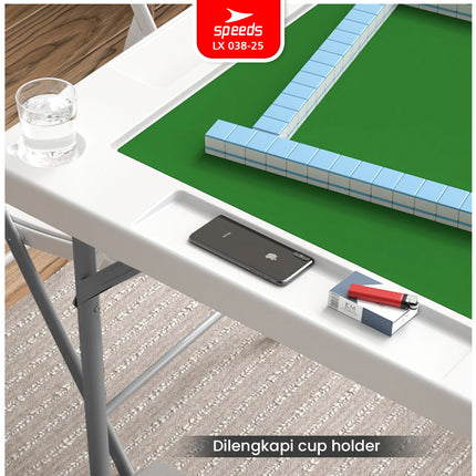 SPEEDS Meja Mahjong Mahyong 90x90x74cm Meja Permainan Indoor Outdoor Piknik Serbaguna Besar 038-25