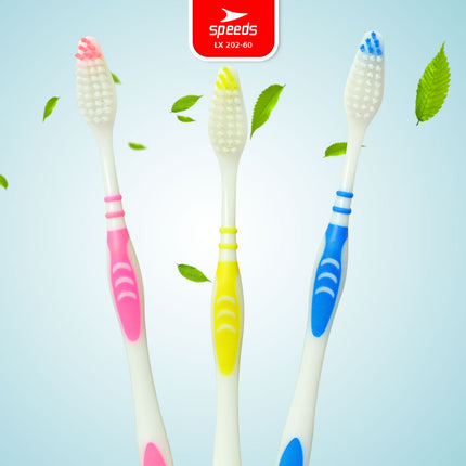SPEEDS Sikat Gigi Travel Toothbrush Gosok Gigi Hotel Tooth Brush Warna-Warni Atasi Karang Gigi 202-60
