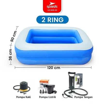 SPEEDS Swimming Pool 150x105x56cm Toddler Kids Play Pool Blue Inflatable Swimming Pool For Kids 020-34