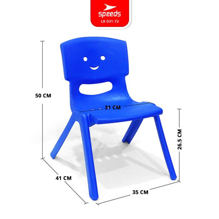 SPEEDS Kursi Anak Kuat kokoh TK Paud Bangku Belajar Plastik HDPE Kids Chair Warna Warni 031-72
