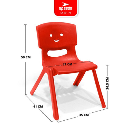 SPEEDS Kursi Anak Kuat kokoh TK Paud Bangku Belajar Plastik HDPE Kids Chair Warna Warni 031-72