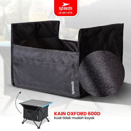 SPEEDS Meja Lipat Almunium Camping Portable Folding Outdoor Indoor Picnic Camping Table LX 031-56A