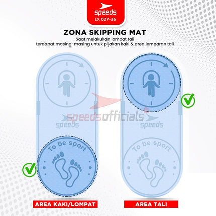 SPEEDS Skipping Mat 6-10-15mm Matras Lompat Tali Olahraga Fitness Jumping Mat Empuk Anti Slip 027-36