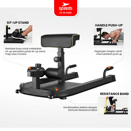 SPEEDS Squat Machine Gym Indoor Outdoor Alat Fitness Bench Olahraga Multifungsi Sit Up Push Up Bar 042-6400
