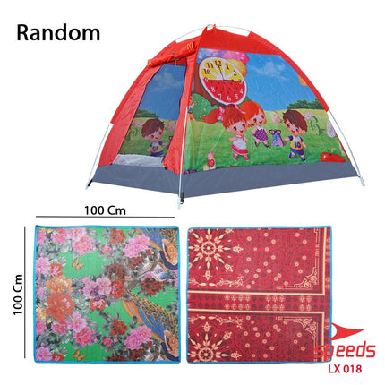 SPEEDS Tenda Anak Karakter Kartun Camping Outdoor Otomatis Anti Air LX 018-15