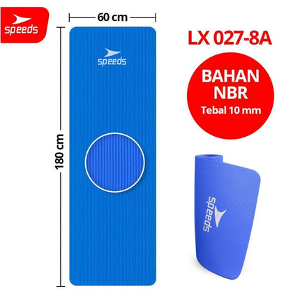 SPEEDS Matras Yoga NBR 10mm Alas Yoga Mat Alas Olahraga Pilates Karpet Spons Gym Berstandar SNI 027-8A