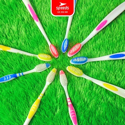 SPEEDS Sikat Gigi Travel Toothbrush Gosok Gigi Hotel Tooth Brush Warna-Warni Atasi Karang Gigi 202-60