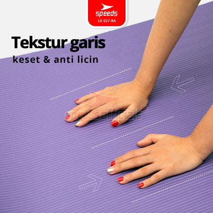 SPEEDS Matras Yoga NBR 10mm Alas Yoga Mat Alas Olahraga Pilates Karpet Spons Gym Berstandar SNI 027-8A