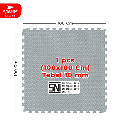 SPEEDS Evamat 103x103cm 12mm Matras Puzzle Karpet Puzzle Matras Eva Alas Lantai Portable LX 034-8