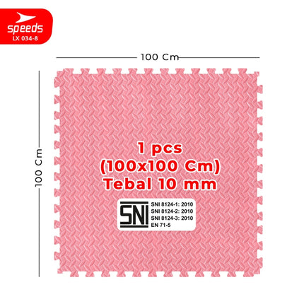 SPEEDS Evamat 103x103cm 12mm Matras Puzzle Karpet Puzzle Matras Eva Alas Lantai Portable LX 034-8