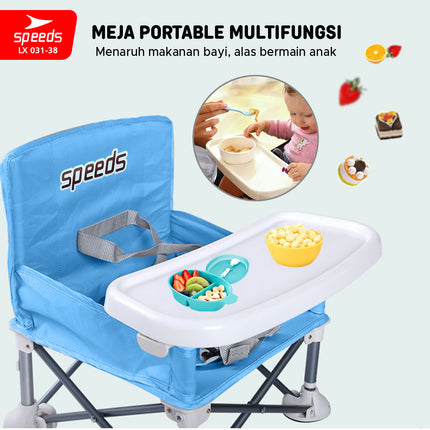 SPEEDS Kursi Makan Lipat Bayi Portabel Baby Chair Booster High Chair Kursi Balita 031-38