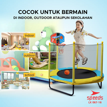 SPEEDS Trampolin Anak Mainan Lompat Jump 60inch Trampoline Mainan Olahraga Anak Lompat 067-16
