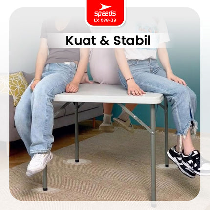 SPEEDS Meja Lipat Plastik 86x86x74cm Folding Table HDPE Indoor Outdoor Piknik Pameran Jualan Besar Meja Makan 038-23