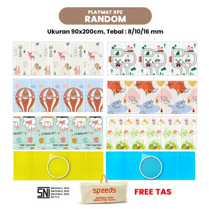 SPEEDS SNI A Playmat Bayi Karpet Lipat Playmate Matras Bayi 180x200cm Playmat Bayi Anak/Bayi Tikar Lipat Foam 027-15