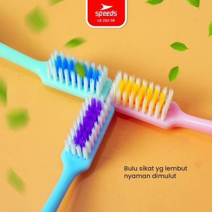 SPEEDS Sikat Gigi Toothbrush Gosok Gigi Hotel Warna-Warni Atasi Karang Gigi 202-58