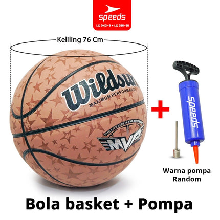 SPEEDS Bola Basket 76cm Olahraga Basketball Original Natural Rubber 043-9
