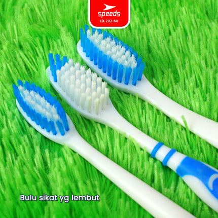 SPEEDS Sikat Gigi Travel Toothbrush Gosok Gigi Hotel Tooth Brush Warna-Warni Atasi Karang Gigi 202-60