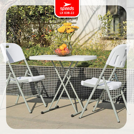 SPEEDS Plastic Folding Table 76x50x71cm Indoor Outdoor Picnic Versatile Large Ironing Table 038-22