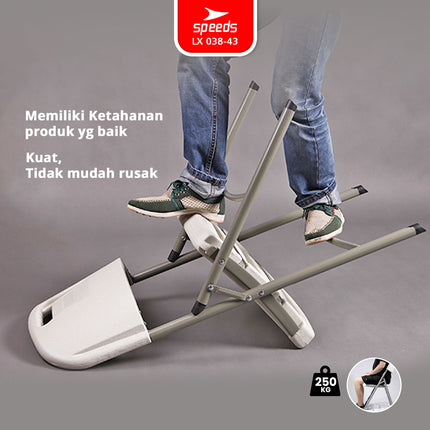 SPEEDS Kursi Lipat Portabel Bangku Lipat Serbaguna Indoor Outdoor Kursi Cafe Rumah 038-43