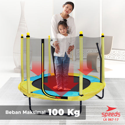 SPEEDS Trampolin Anak Mainan Lompat Jump 60inch Trampoline Mainan Olahraga Anak Lompat 067-17