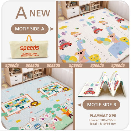 SPEEDS SNI A Playmat Bayi Karpet Lipat Playmate Matras Bayi 180x200cm Playmat Bayi Anak/Bayi Tikar Lipat Foam 027-15