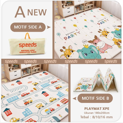 SPEEDS SNI A Playmat Bayi Karpet Lipat Playmate Matras Bayi 180x200cm Playmat Bayi Anak/Bayi Tikar Lipat Foam 027-15