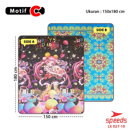 SPEEDS Karpet Gulung Alas Bermain Tidur Duduk Bayi 180x200x6mm Portabel EPE Tikar Gulung 027-10
