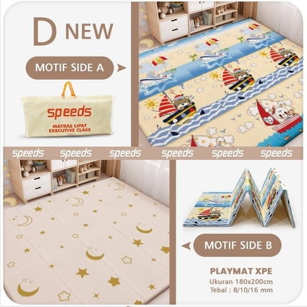 SPEEDS SNI A Playmat Bayi Karpet Lipat Playmate Matras Bayi 180x200cm Playmat Bayi Anak/Bayi Tikar Lipat Foam 027-15