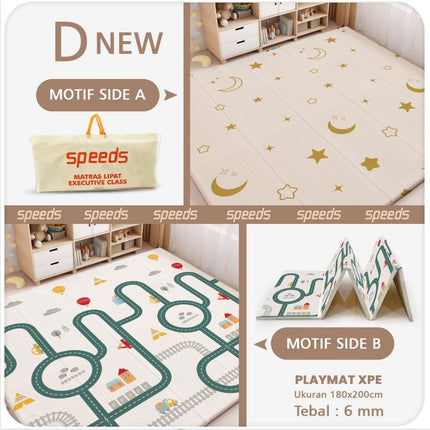 SPEEDS SNI A Playmat Bayi Karpet Lipat Playmate Matras Bayi 180x200cm Playmat Bayi Anak/Bayi Tikar Lipat Foam 027-15