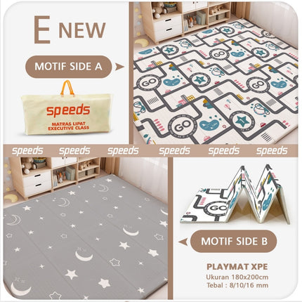 SPEEDS SNI A Playmat Bayi Karpet Lipat Playmate Matras Bayi 180x200cm Playmat Bayi Anak/Bayi Tikar Lipat Foam 027-15