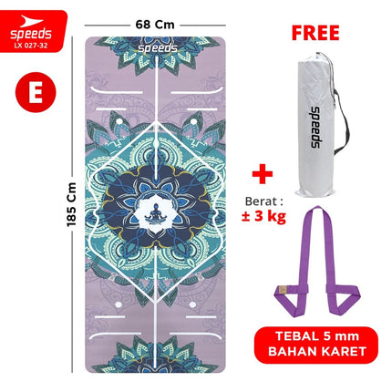 SPEEDS Alas Yoga Mat Karet Matras Yoga Senam Lantai Portabel Anti Air Slip Karpet Olahraga 027-32