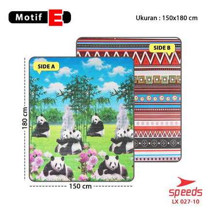 SPEEDS Karpet Gulung Alas Bermain Tidur Duduk Bayi 180x200x6mm Portabel EPE Tikar Gulung 027-10