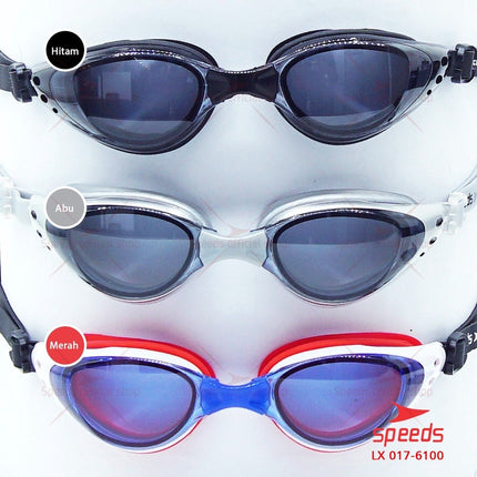 SPEEDS Kacamata Renang Dewasa Anti UV Fog Mirrored LX017-6100