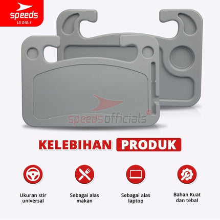 SPEEDS Meja Setir Mobil Ukuran Universal Tray Table Kerja Holder Portabel Car Table Serbaguna Wheel Tray 010-1