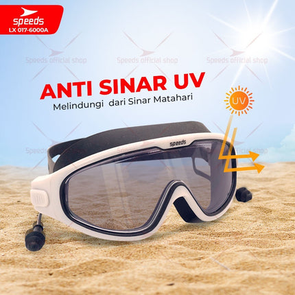 SPEEDS Kacamata Renang Dewasa Swimming Googles Remaja Anti FOG Anti UV Big Frame 017-6000