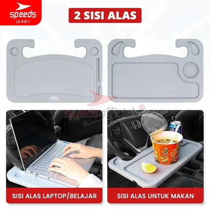 SPEEDS Meja Setir Mobil Ukuran Universal Tray Table Kerja Holder Portabel Car Table Serbaguna Wheel Tray 010-1