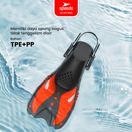 SPEEDS Kaki Katak Diving Fins Perlengkapan Swim Renang Snorkeling Laut Menyelam Kaki Kodok  017-633