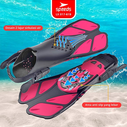 SPEEDS Kaki Katak Fin Renang Snorkeling Fins Diving Fin Kaki Katak Renang 017-619