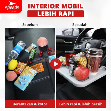 SPEEDS Meja Setir Mobil Ukuran Universal Tray Table Kerja Holder Portabel Car Table Serbaguna Wheel Tray 010-1