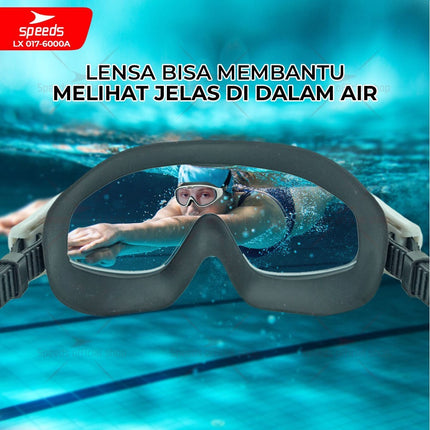 SPEEDS Kacamata Renang Dewasa Swimming Googles Remaja Anti FOG Anti UV Big Frame 017-6000