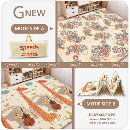 SPEEDS SNI A Playmat Bayi Karpet Lipat Playmate Matras Bayi 180x200cm Playmat Bayi Anak/Bayi Tikar Lipat Foam 027-15
