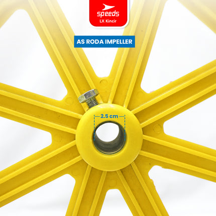 SPEEDS Kincir Air 66cm Tambak Impeller 8 Daun Cor Padat Pelampung Air Tambak Water Aerator
