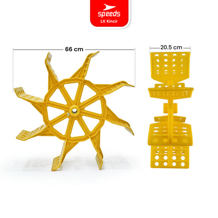 SPEEDS Kincir Air 66cm Tambak Impeller 8 Daun Cor Padat Pelampung Air Tambak Water Aerator